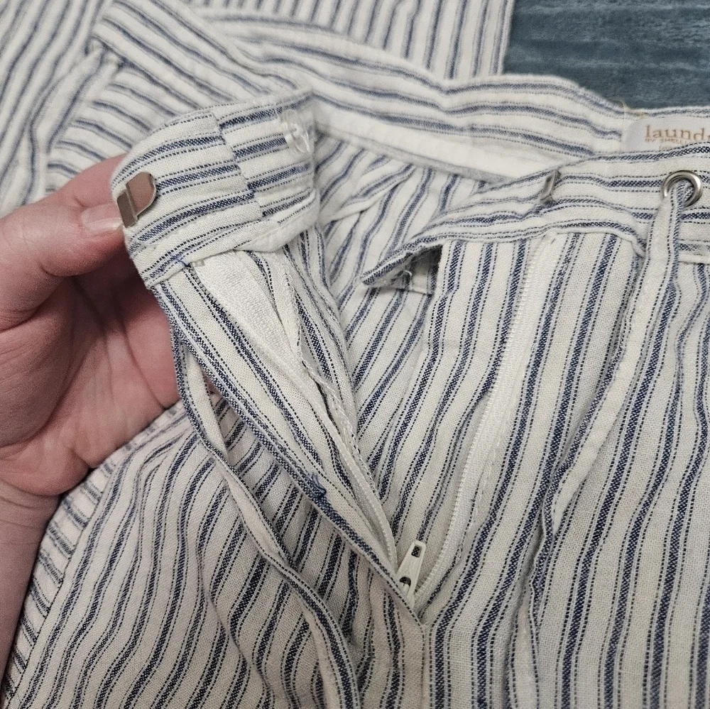 Womens Pinstriped Laundry By Shelli Segal Wide Leg Pants!